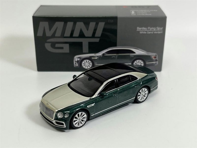 Mini GT Bentley Flying Spur White Sand Verdant RHD 1:64 Mini GT MGT00867R