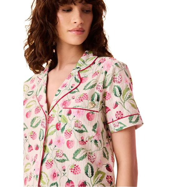 Cath Kidston Womens/Ladies Berries Button Through Pyjama Set - Ecru - 
