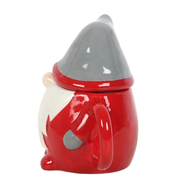 Serano Red and Grey Gonk Lidded Mug
