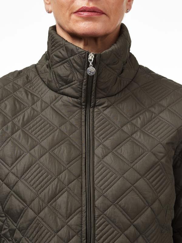 PennyPlain Diamond Quilt Gilet - Pine