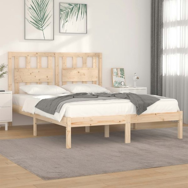 Berkfield Bed Frame Solid Wood Pine 160x200 cm