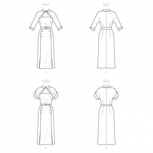 Simplicity Sewing Pattern 9465, Dresses, Vintage Style for Women, H5 (6-8-10-12-14) - Intermediate