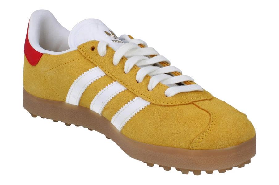 Adidas Gazelle Golf Mens Trainers Shoes  JS1896 - Yellow White Red JS1896 - Photo 3