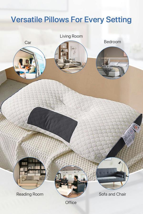 Living and Home Premium Sleep Support Knitted Pillow for All Seasons