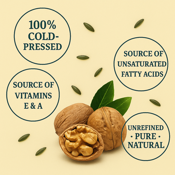 Ol'Vita Walnut Oil | Cold Pressed | Unrefined