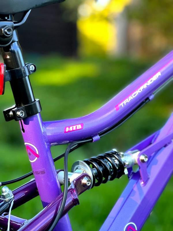 Basis Bikes Basis Princess 20" Girls Full Suspension Mountain Bike - Pearl Purple/Pink