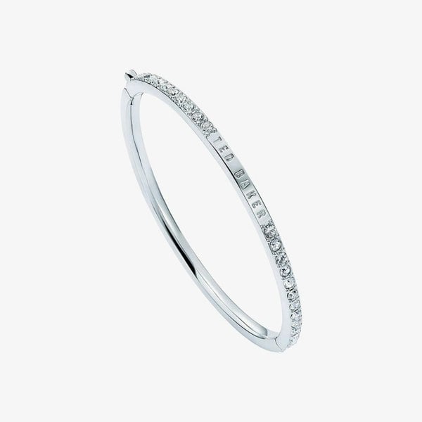 Ted Baker Claudia Slim Silver Tone Crystal Bangle TBJ4062-01-02