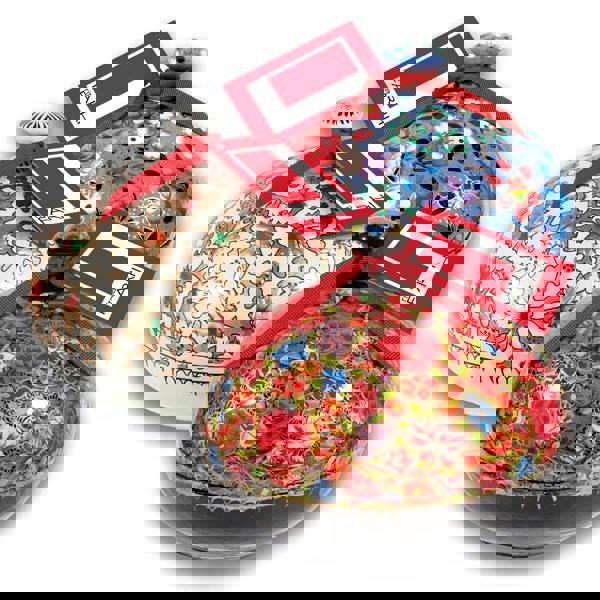 Large Handmade Bonbonnière filled with Dark Chocolate Coated Ginger, Palm Oil Free, 260g