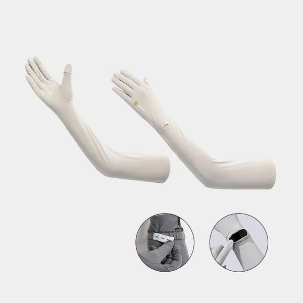 Anniou Cooling UV Protection Arm Sleeves - white