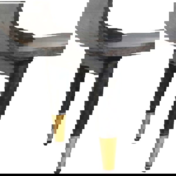 Artisan Furniture Solid Wood Curved Edge Media with Brass Accents