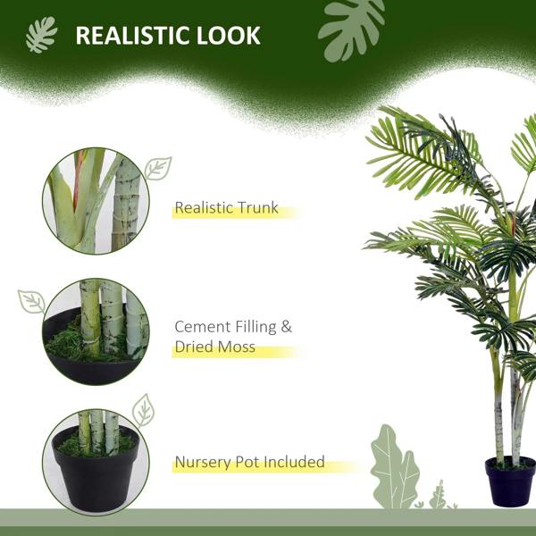 Artificial topiary tree with realistic stems and moss-like base in a dark pot
