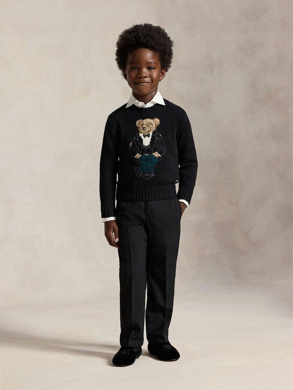 Ralph Lauren Kids Ralph Lauren Boys Polo Bear Jumper in Black
