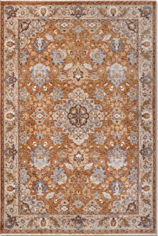 The Rugs Short-Pile Oriental Bordered Design Rug