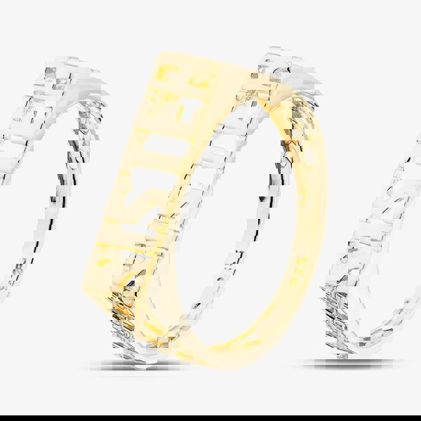 T. H. Baker Sterling Silver Gold Tone Sister Signet Ring S2002Y