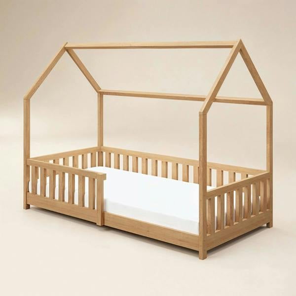 Flair Explorer Single Play House Floor Bed with Rails Wooden