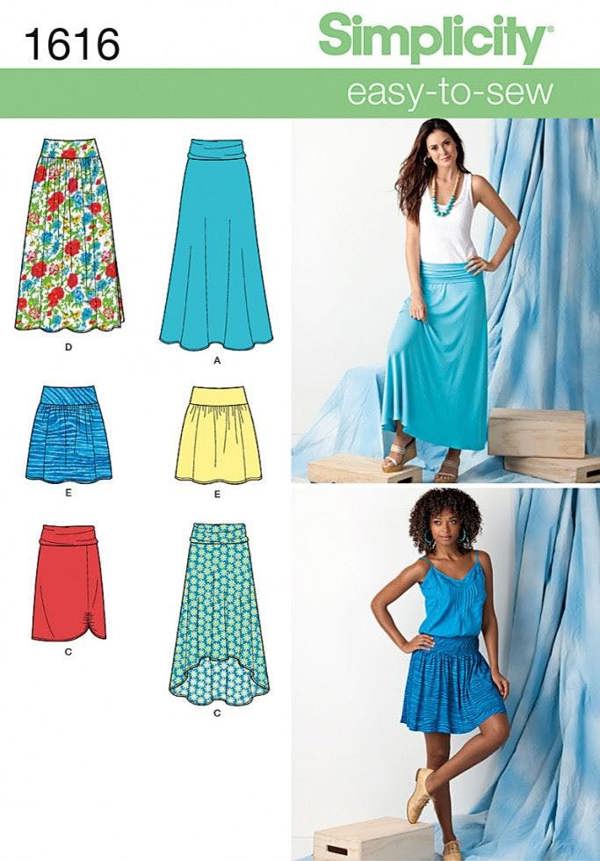 Simplicity Sewing Pattern 1616, Skirts for Women, 8-10-12-14-16 - Easy