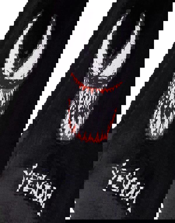 Marvel Mens Black Venom Blanket Hoodie (One Size)