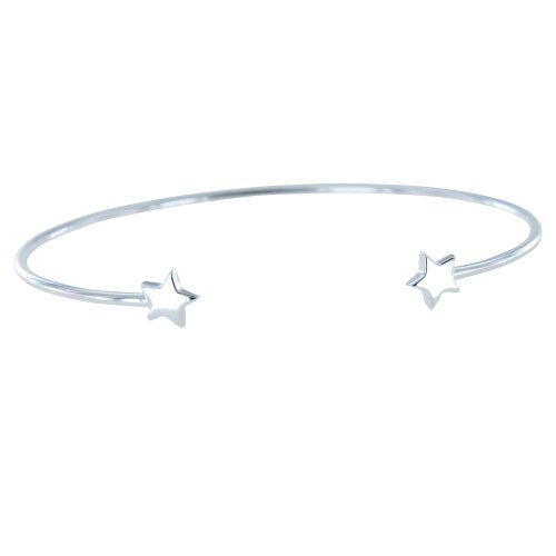 Reeves & Reeves Sterling Silver Two Star Cuff Bracelet