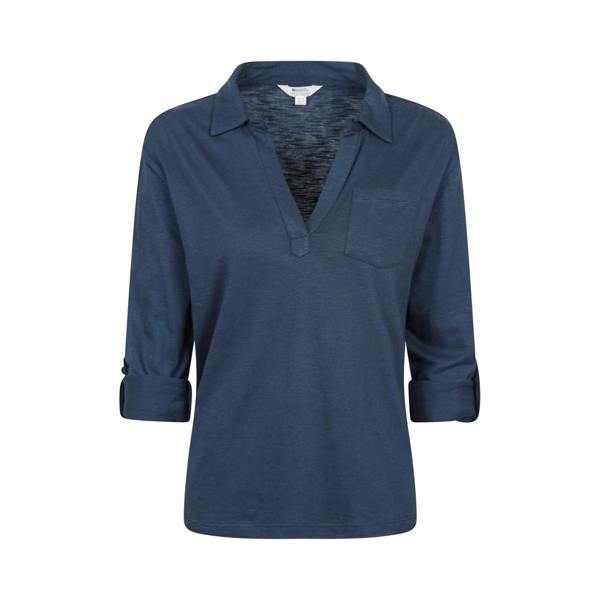Mountain Warehouse Womens/Ladies Brae Relaxed Fit Polo Shirt - Navy - 