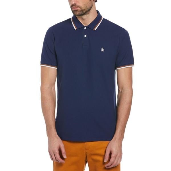 Original Penguin Mens Pete Cotton Polo Shirt - Medieval Blue