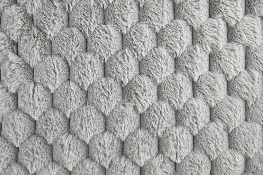 Lush Faux Rabbit Fur Silver Throw 140x180cm