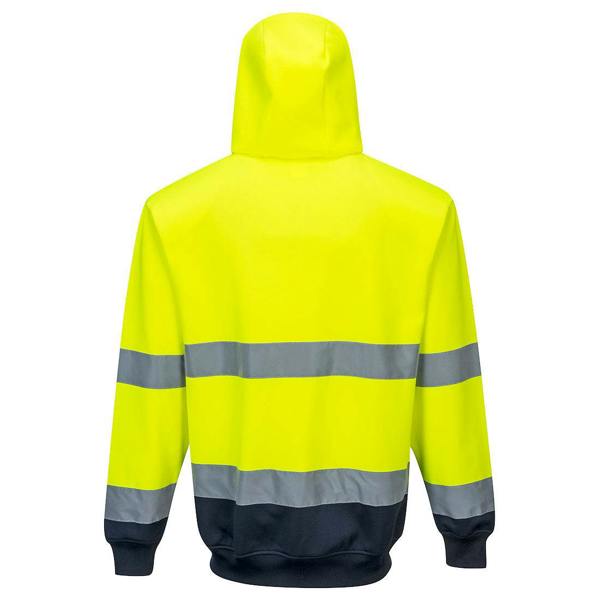 Hi-Vis Contrast Zipped Hoodie Portwest