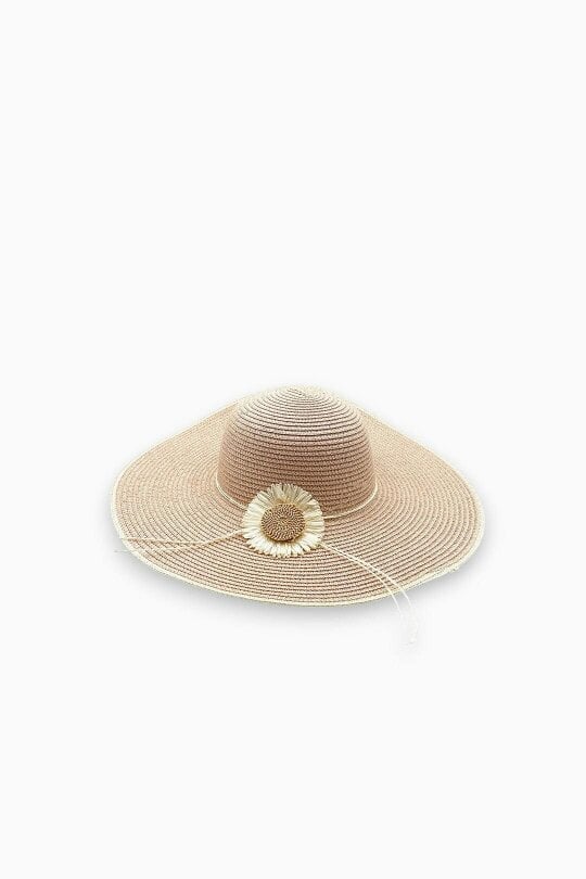 SVNX Sunflower Straw Sun Hat in Pink