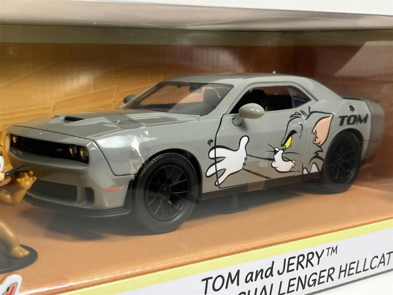 a toy car in a box
