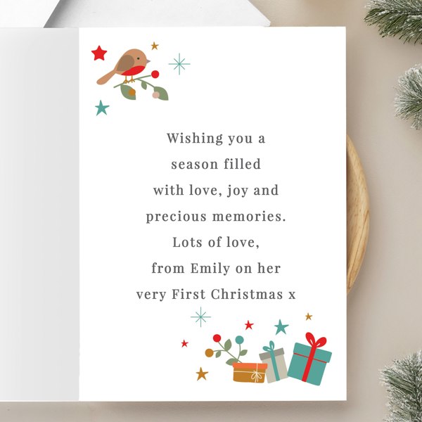 Personalised Memento Company Personalised My 1st Christmas Photo Upload Pack of 10 Cards