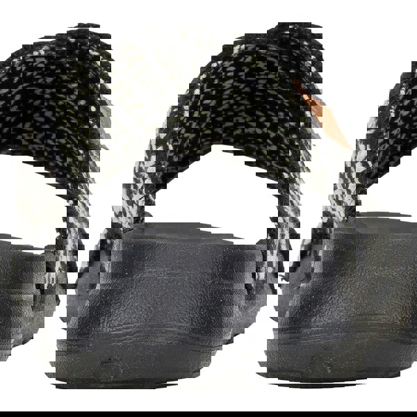 HEYDUDE Christi Slide Cottage Crochet Cotton Women's Black/White Sandals