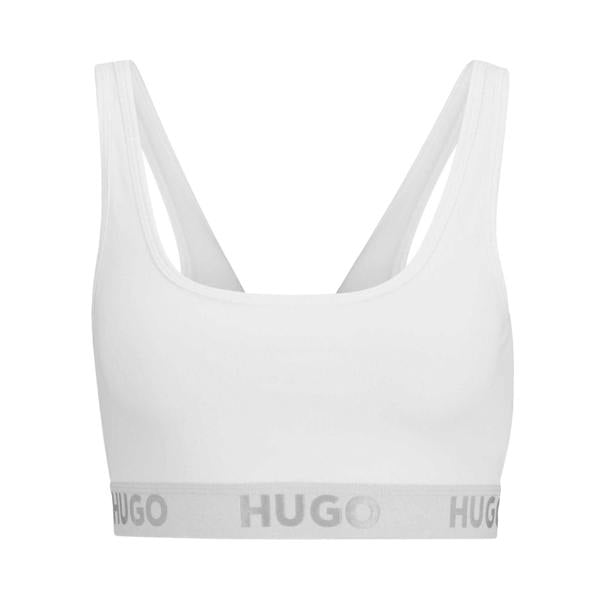 Hugo Womens/Ladies Logo Sports Bra - White - 