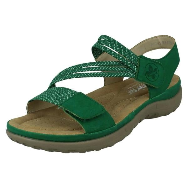 Rieker Ladies Rieker Casual Hook and Loop Strap Sandals 64870
