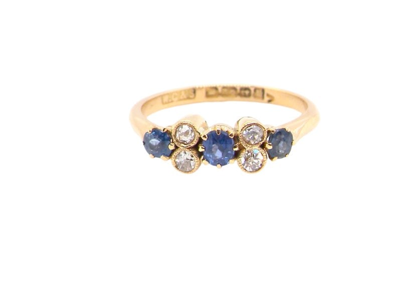 Vintage Tom A pretty antique Sapphire and Diamond ring