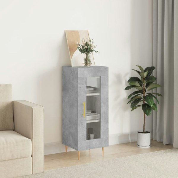 Berkfield Sideboard Concrete Grey 34.5x34x90 cm Engineered Wood