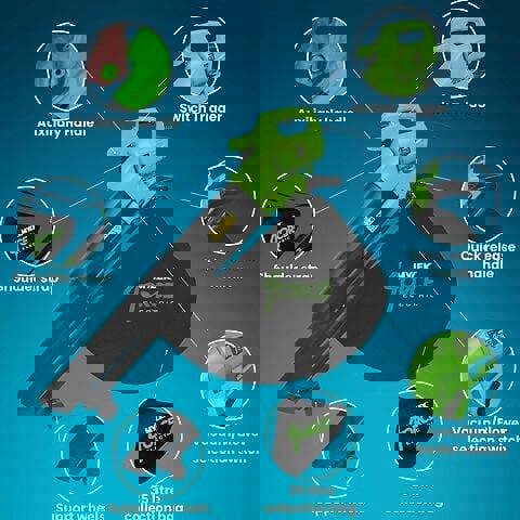 Mylek Leaf Blower And Vacuum, 3000W Garden Shredder Mulcher And Rake With And Two Collection Bags