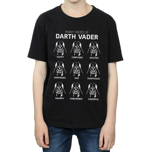 Star Wars Boys Many Faces Of Darth Vader Cotton T-Shirt - Black