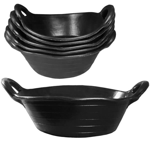 Ketoplastics Skip feed bucket feeder 11l in black pack of 5 integrated handles made of rubber flexible animal pet horse made in the UK