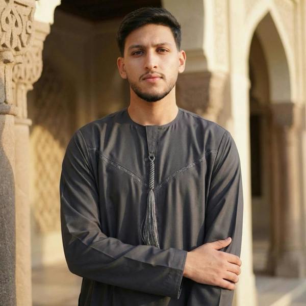 TT-008 - Men's Emirati Omani Arab Tassel Thobe - Charcoal - Thobez - 16