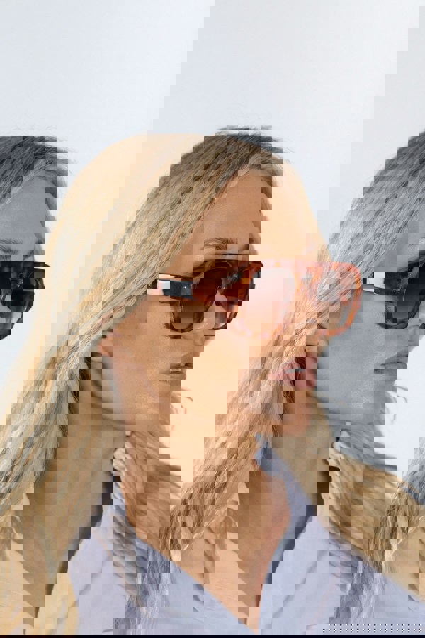 SVNX Retro Navigator Sunglasses in Burnt Rust