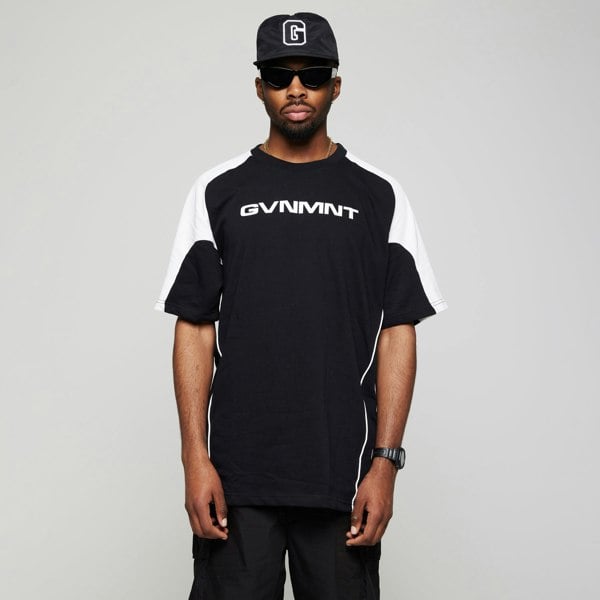 GVNMNT Clothing Co Racer Tee - Black / White