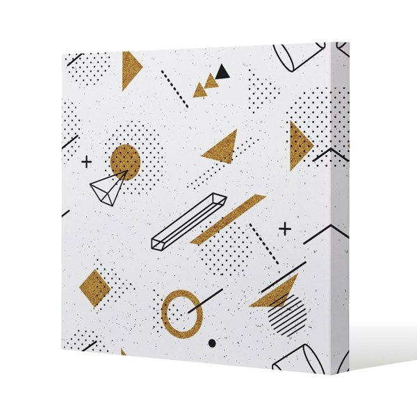 Benjamin Tate Design Trendy geometric elements Slim Style Canvas Print  60x60cm , 15mm Slim Real wood.