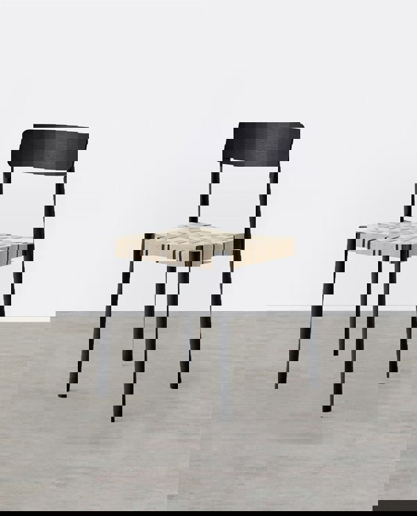 Eden Dining Chair, Black, Solid Wood & Linen-Weilai Concept