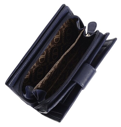SADDLER GEORGIE Leather Double-Sided Purse - 13 Card Slots, Generous Space for Notes and Coins - RFID Protected