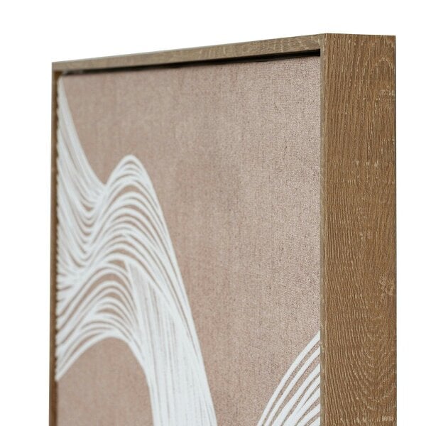 Wyld Haus Naousa Coastal White and Cream Line Art In Frame