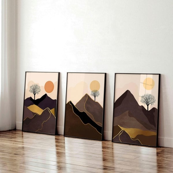 Scandi decor for office | set of 3 wall art prints