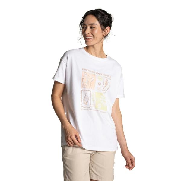 Craghoppers Womens/Ladies Yago Discover Your World T-Shirt - White - 