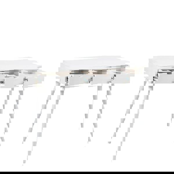Furniture To Go Neptun 3 Drawer Office Desk in White