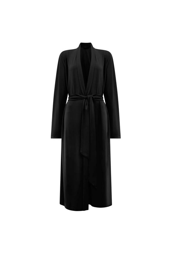 James Lakeland Black Jersey Longline Cardigan