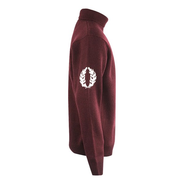 Fred Perry Laurel Wreath Roll Neck Oxblood Jumper - Burgundy