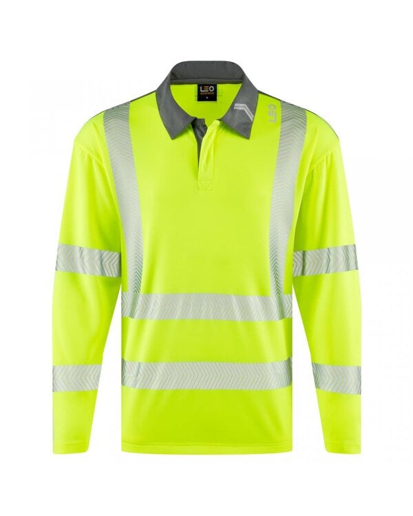 Leo Workwear Georgeeham Coolmax Long Sleeve Polo Shirt